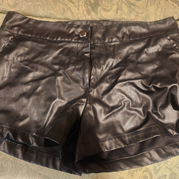 Rsenboye Pants - Rsenboye Womens Faux Leather Shorts Size 11